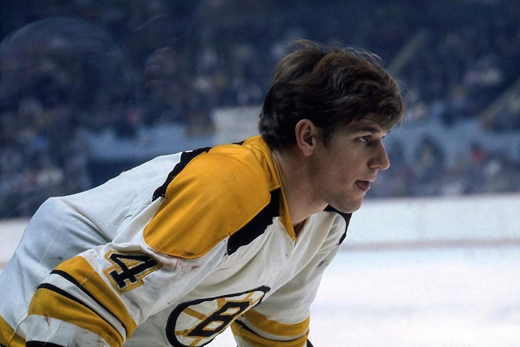 Bobby Orr portrait representing greatest defenseman ever