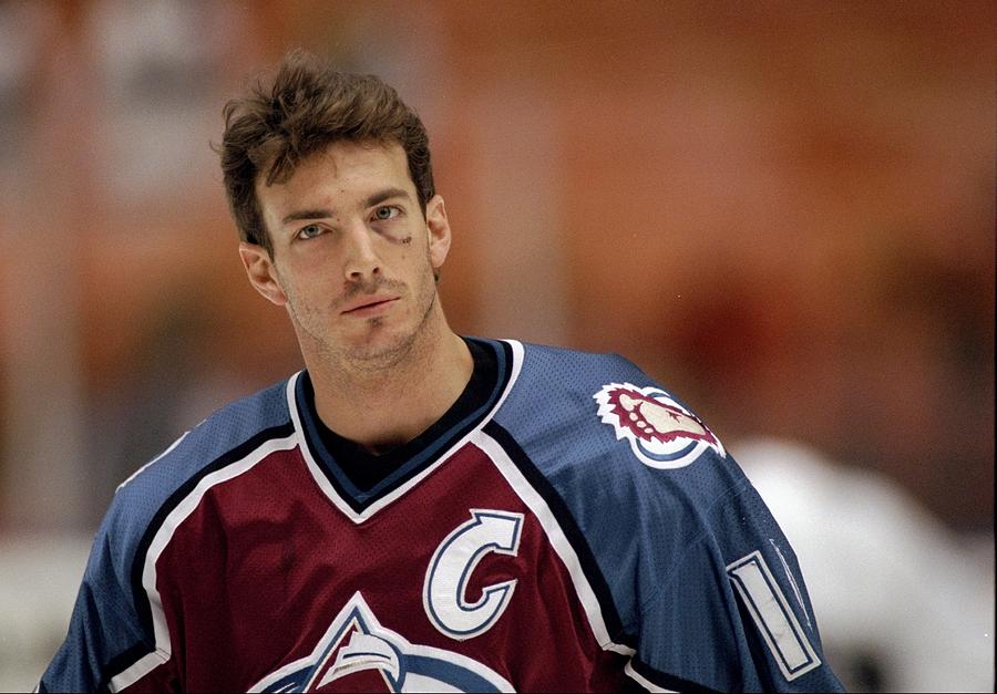 Joe Sakic illustration as respected Colorado Avalanche captain