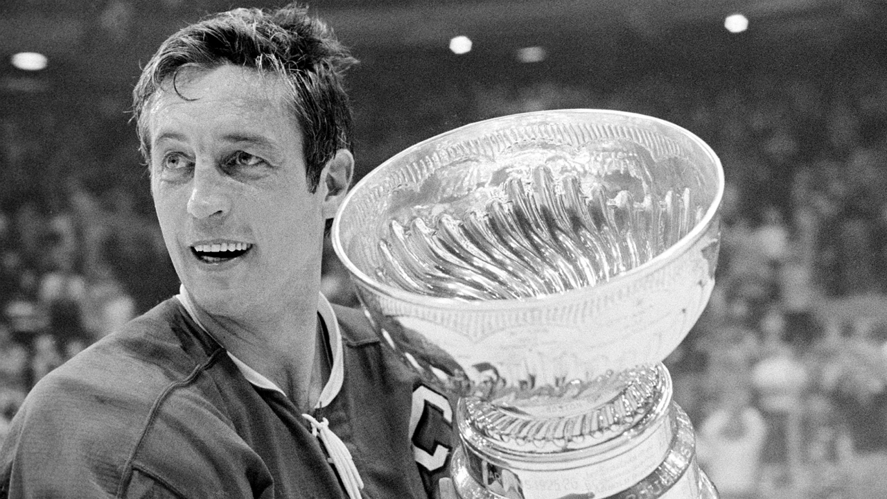 Jean Béliveau portrait-like illustration as historic Canadiens captain