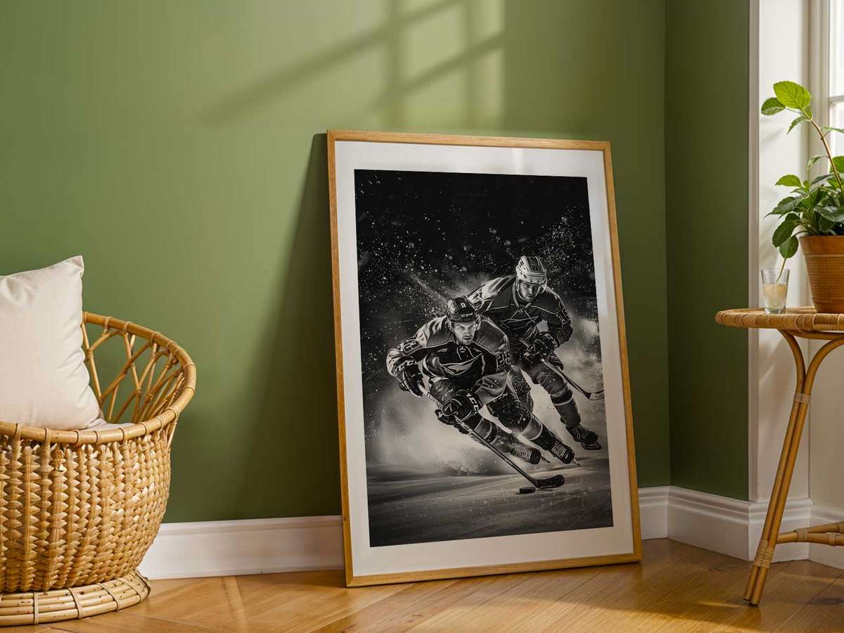 Decoding the Visual Value of a Vintage Hockey shown in a classic composition showcasing hockey equipment detail and game-night atmosphere